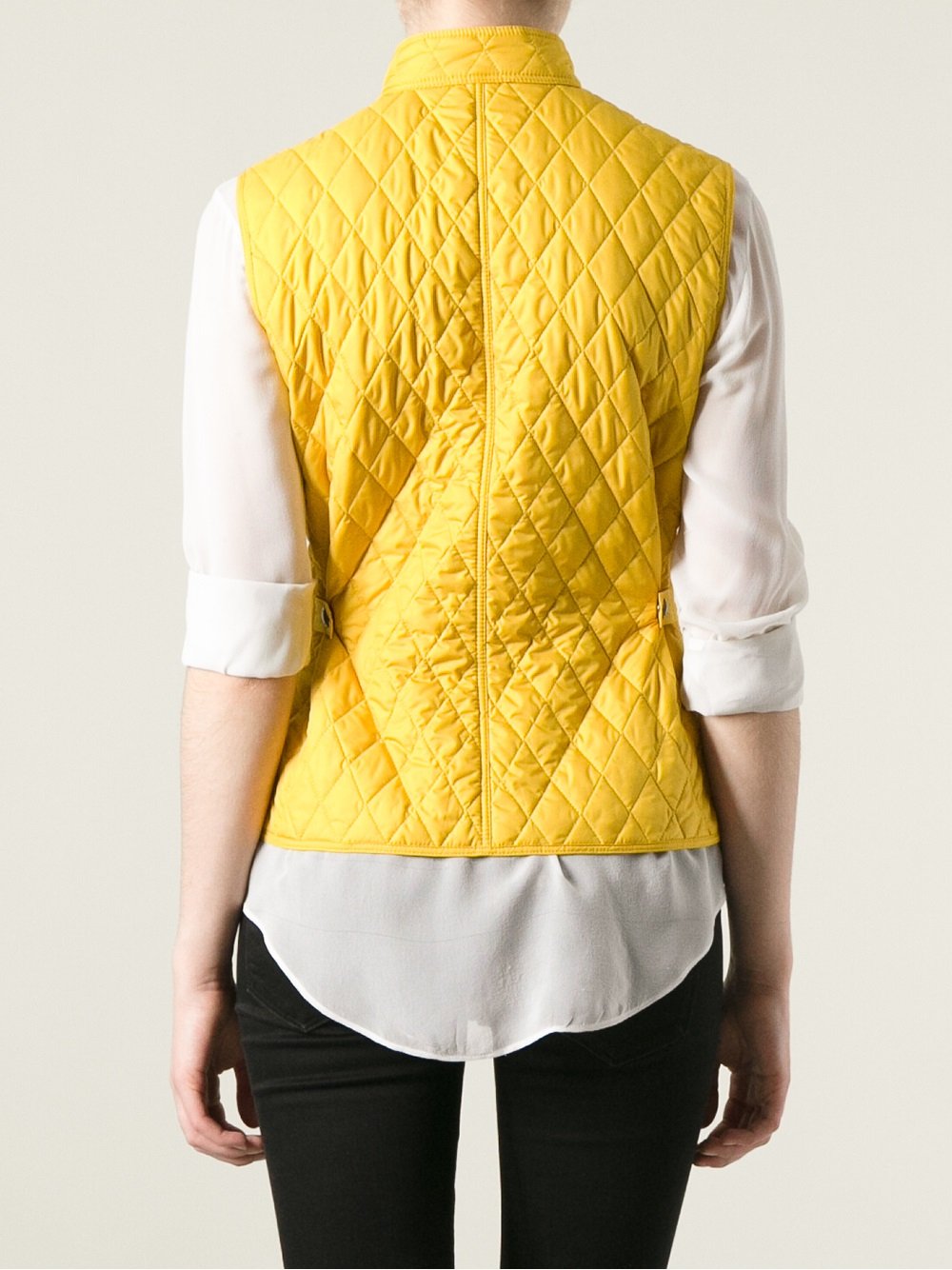 Belstaff Quilted Gilet in Yellow & Orange (Yellow) - Lyst