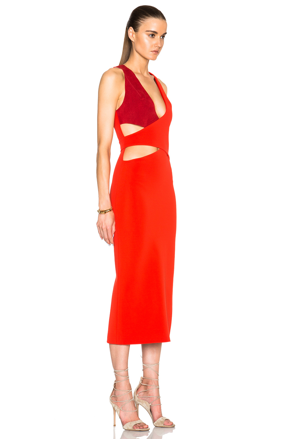 dion lee red dress
