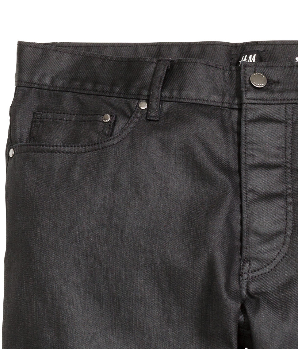 h&m coated jeans