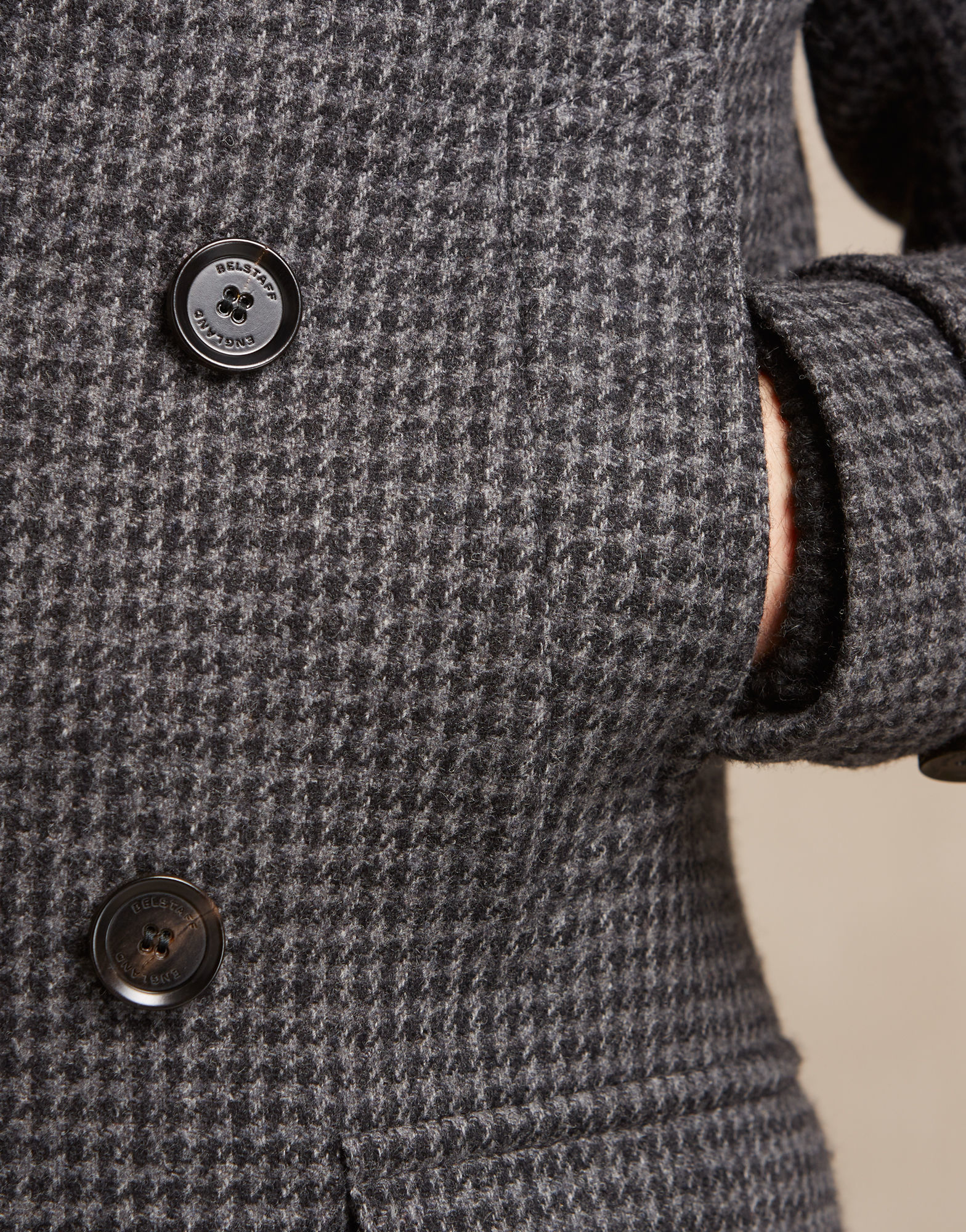 Belstaff Milford Coat In Black/charcoal Tweed for Men - Lyst