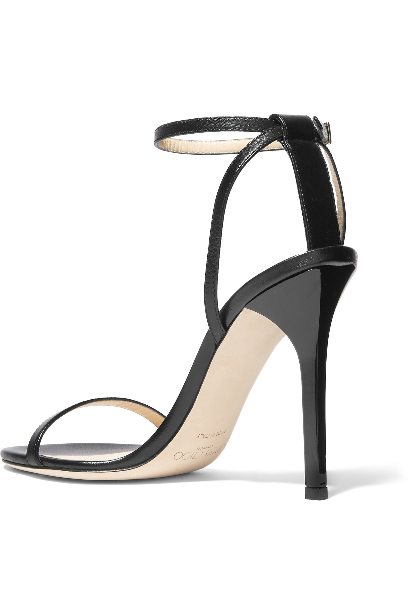 jimmy choo mimi metallic leather sandals