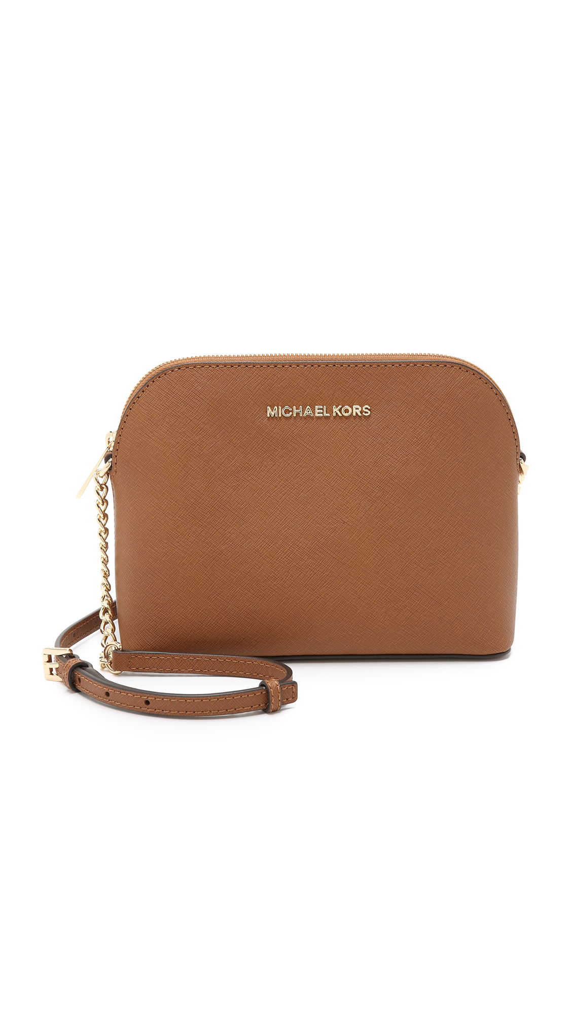 MICHAEL Michael Kors Leather Cindy Dome Cross Body in Brown - Lyst