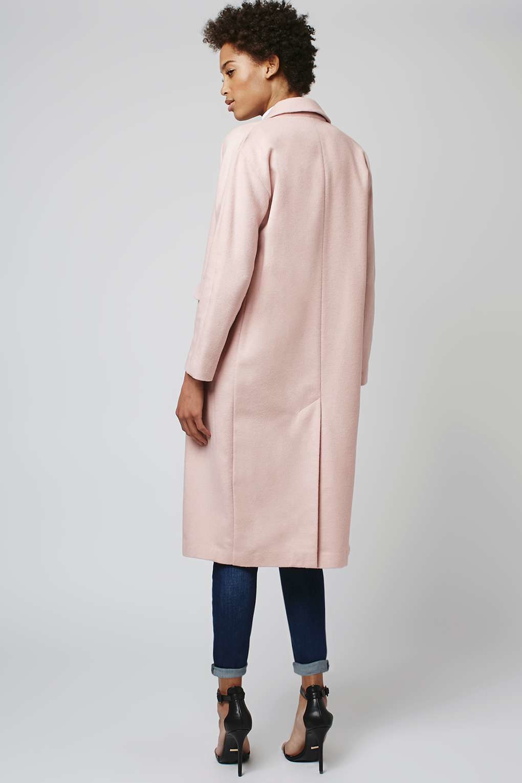 Pink Longline Coat Fashion Women's Coat 2017