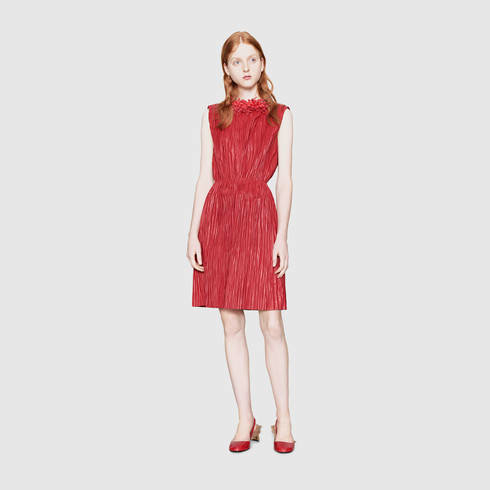 gucci leather dress