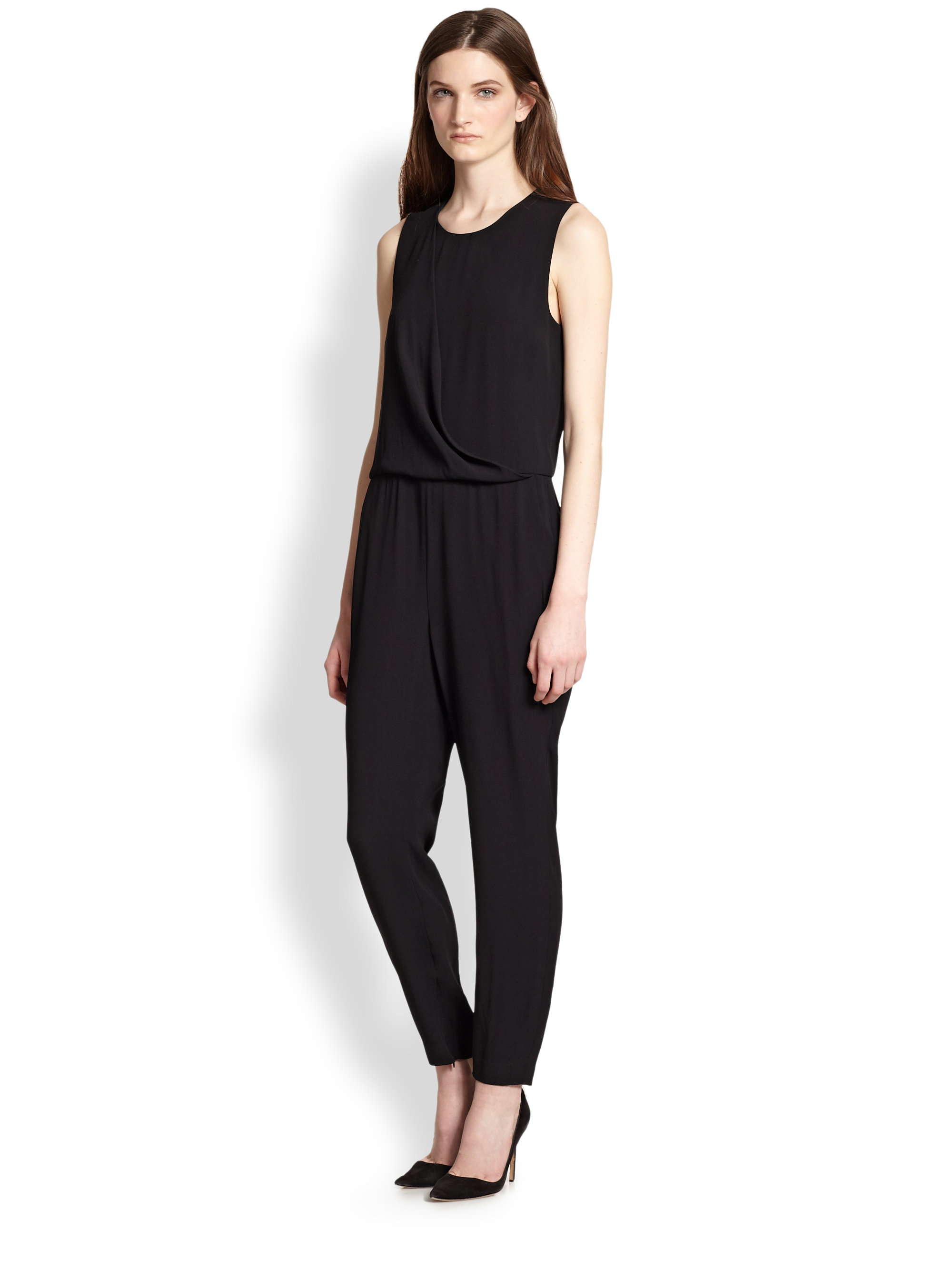 theory black jumpsuit