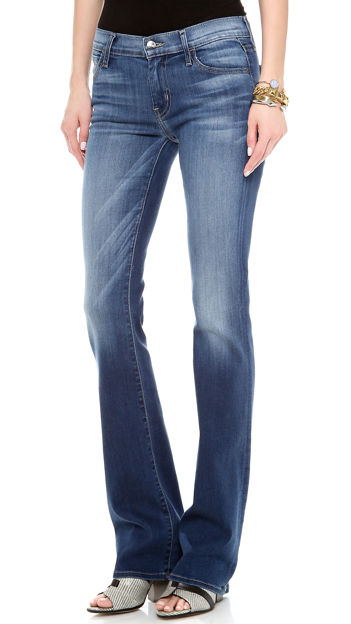 Koral Mid Rise Boot Cut Jeans in Blue | Lyst