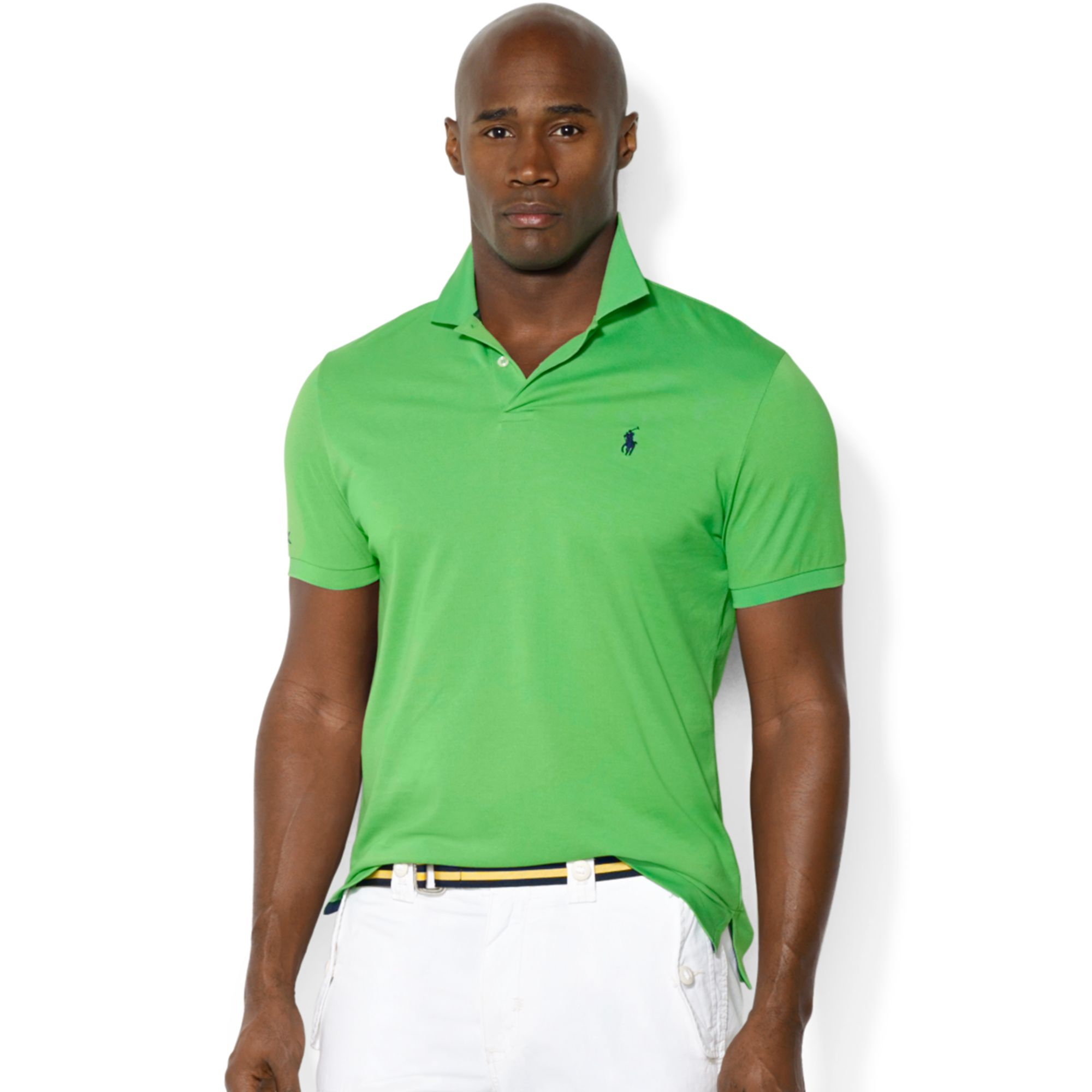 Polo Ralph Lauren Performance Polo Shirt in Green for Men - Lyst