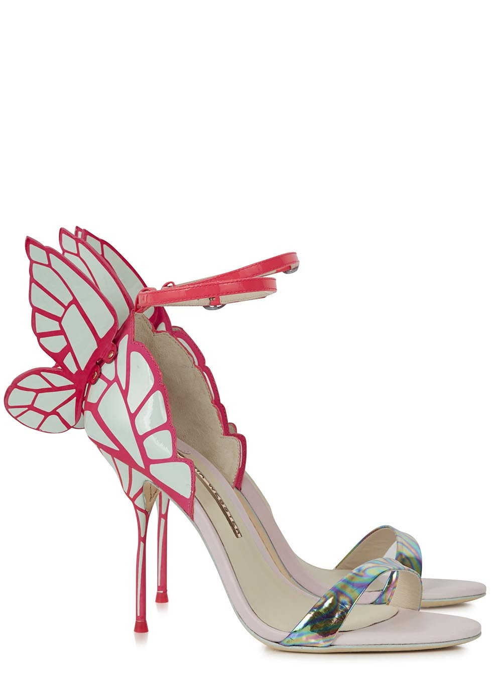 Sophia Webster Chiara Butterfly Leather Sandals in Pink | Lyst