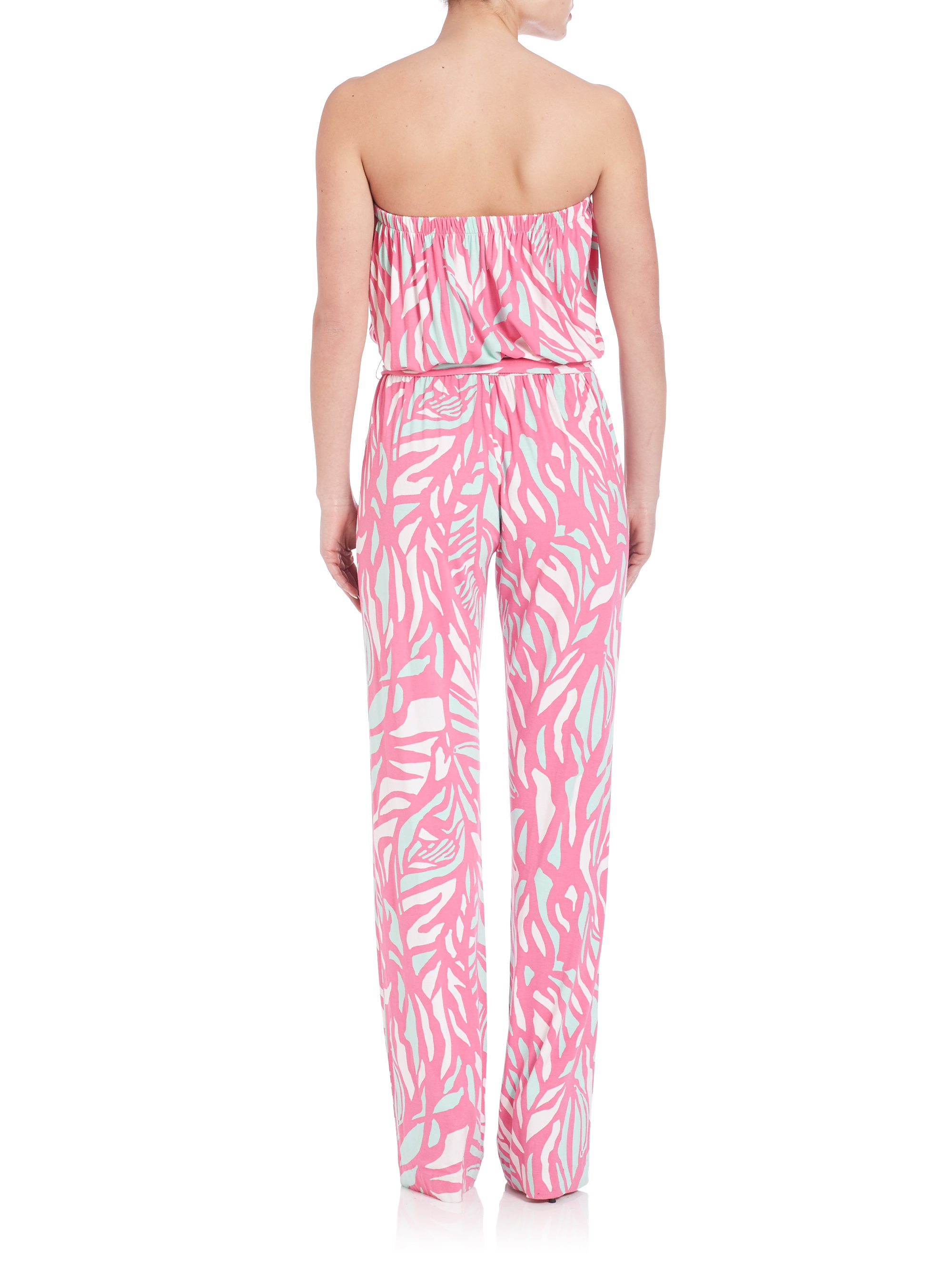 lilly pulitzer strapless jumpsuit
