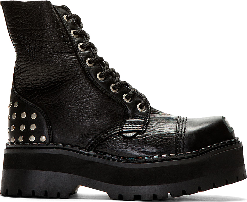 platform combat boots men