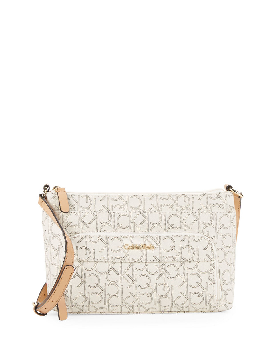 Calvin klein Logo Crossbody Bag in White Lyst