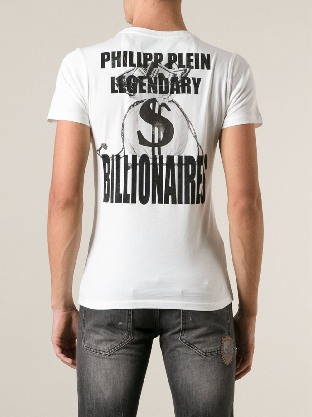 Philipp Plein Donald Print T-Shirt in White for Men |