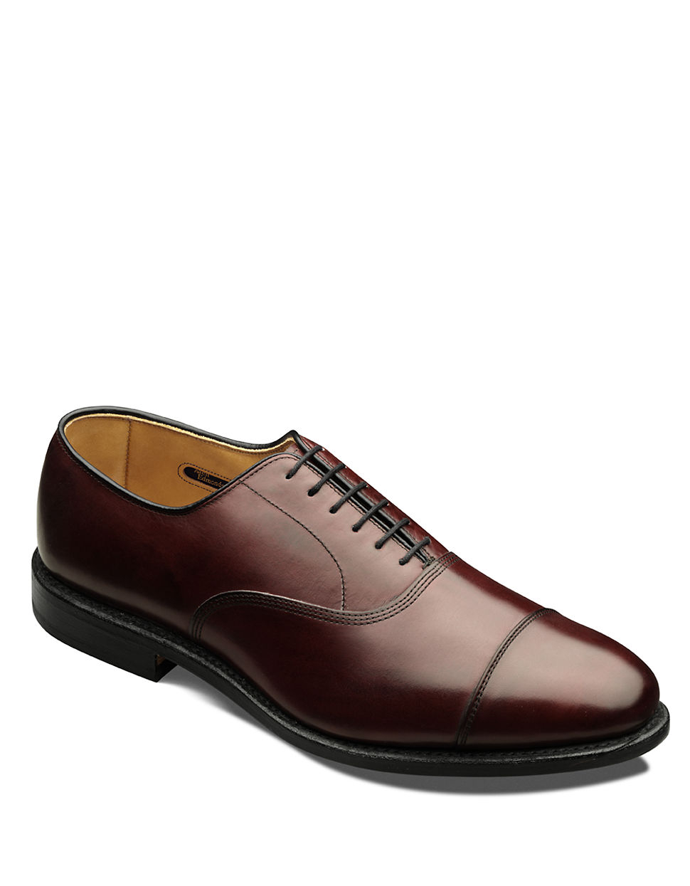 Allen Edmonds Park Avenue Leather Cap Toe Oxfords in Merlot (Purple