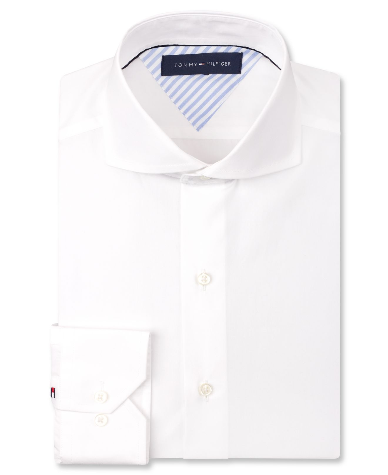 Tommy Hilfiger White Cutaway Collar Dress Shirt for Men | Lyst