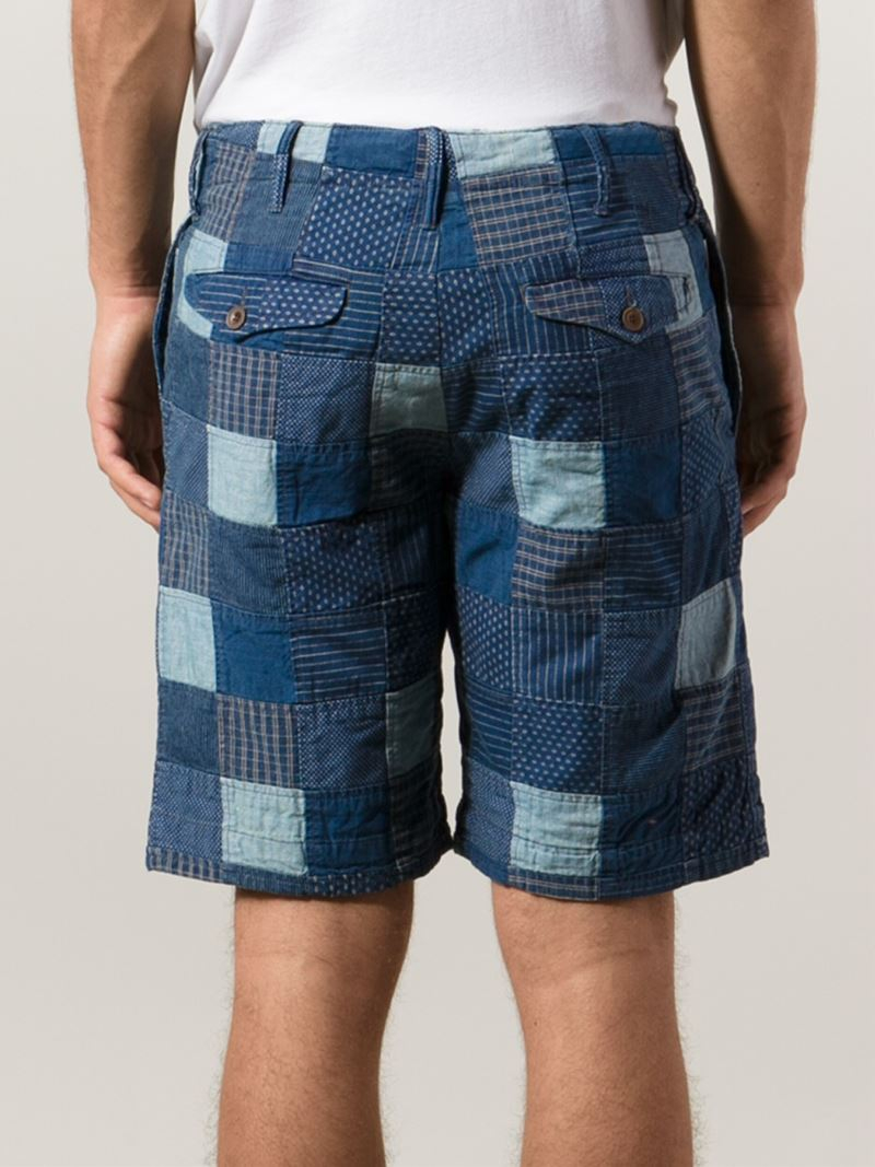 RRL Patchwork Denim Shorts in Blue for Men | Lyst