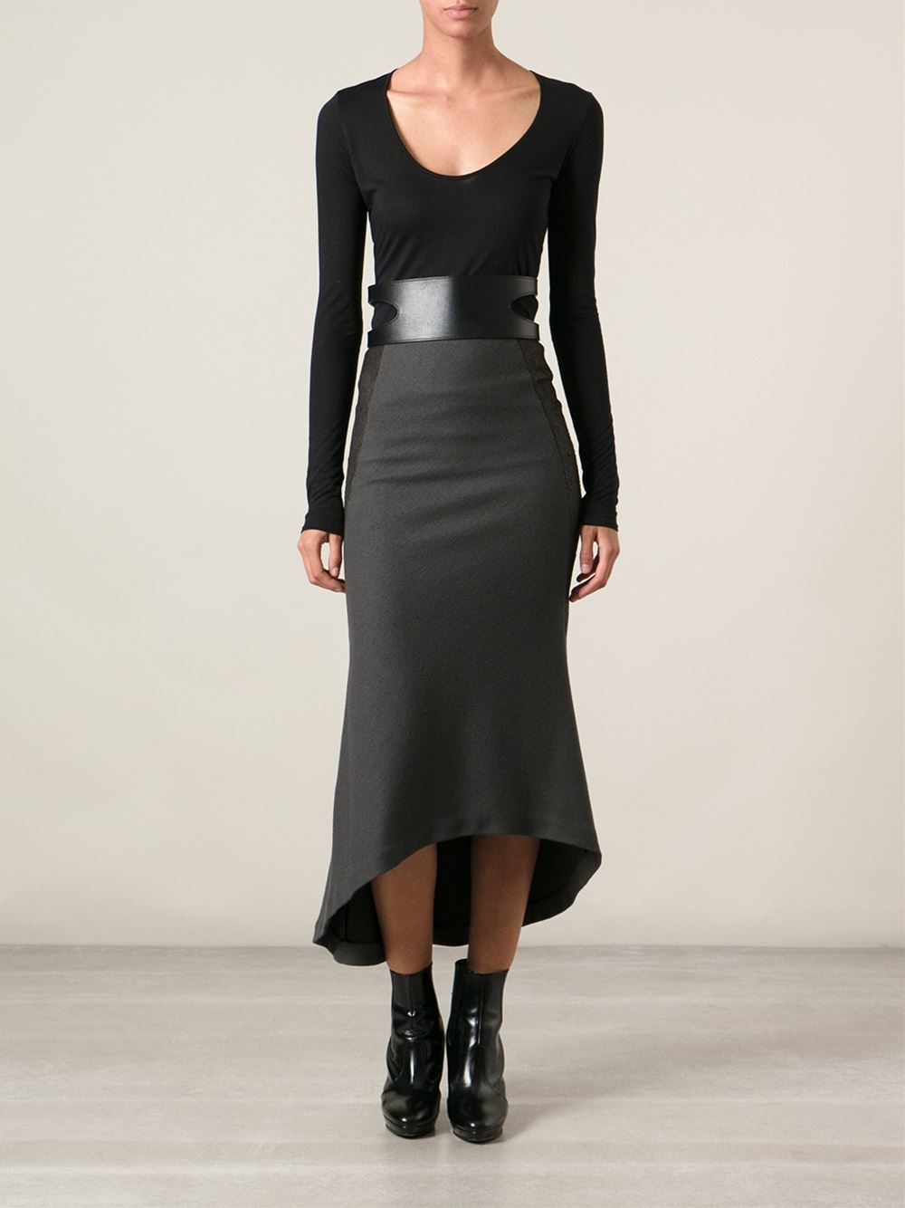 Haider Ackermann Fish Tail Skirt in Gray (grey) Lyst