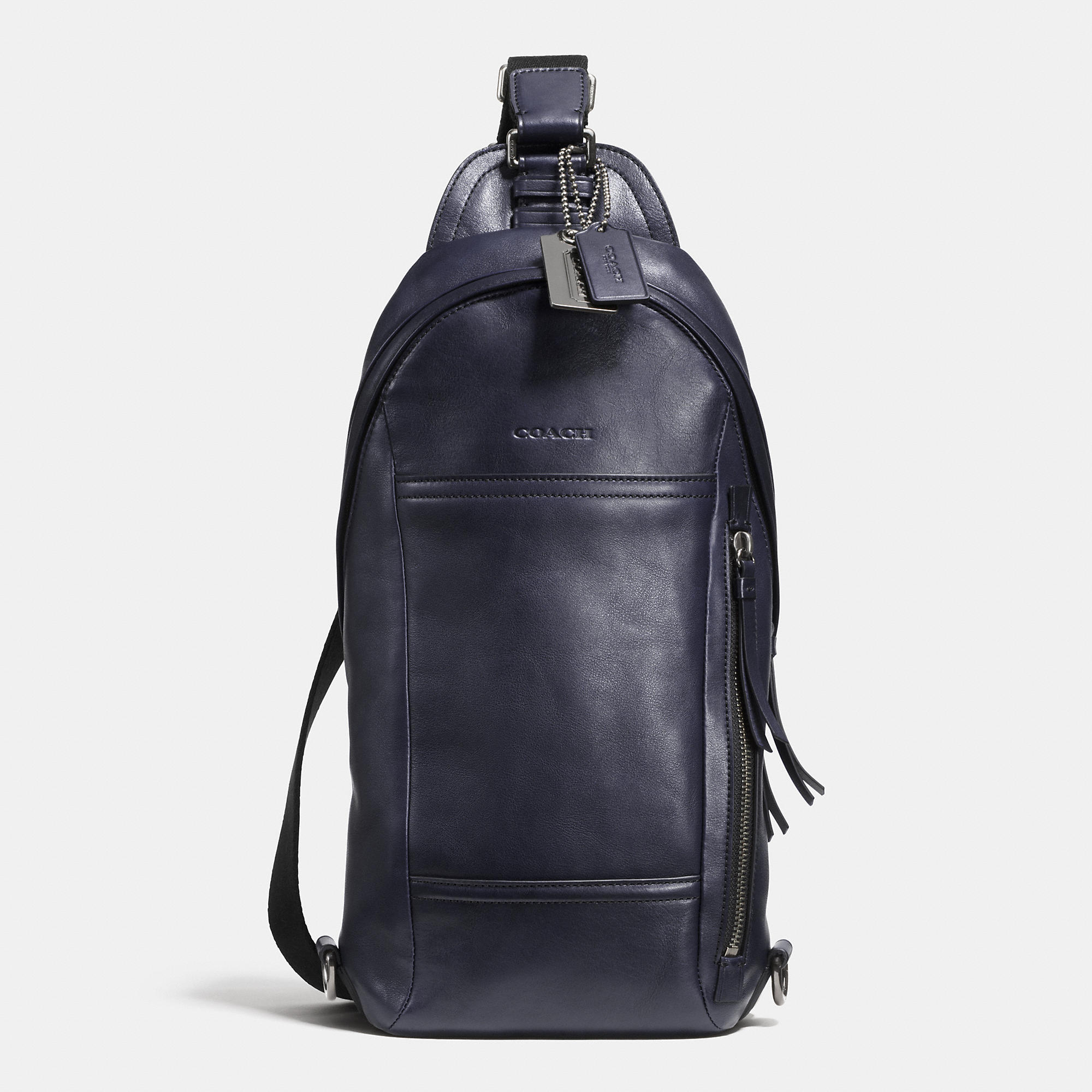 COACH Bleecker Convertible Sling Pack In Leather in Black for Men | Lyst