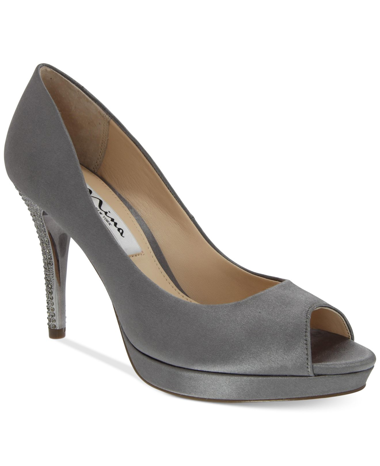 platform peep toe pumps