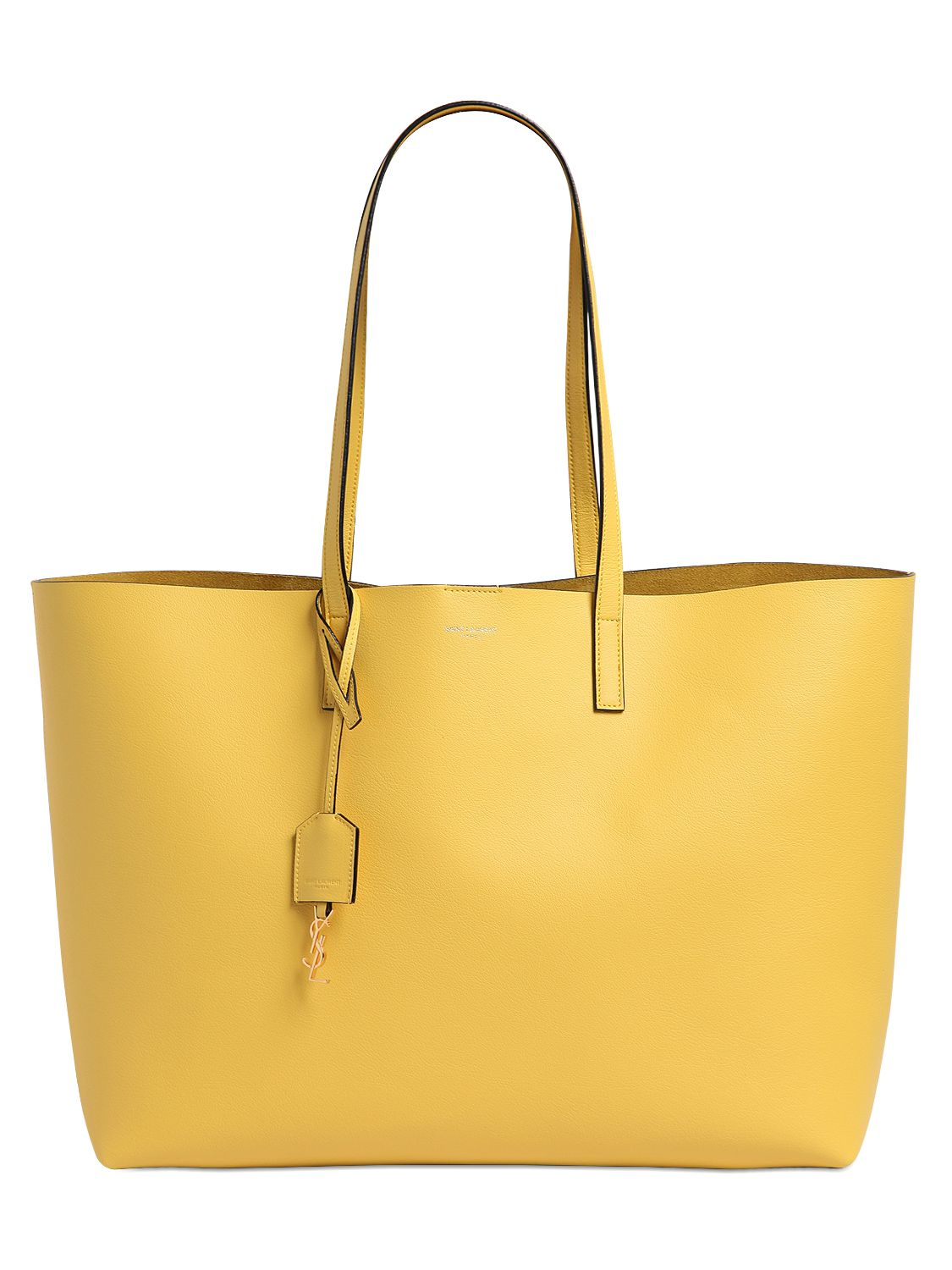 Saint Laurent Soft Leather Tote Bag in Yellow - Lyst