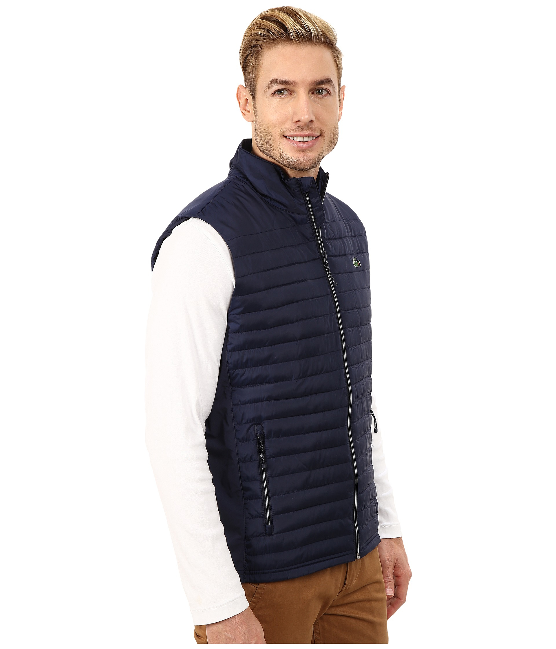 Lacoste Synthetic Sport Golf Ripstop Vest in Navy Blue (Blue) for Men ...