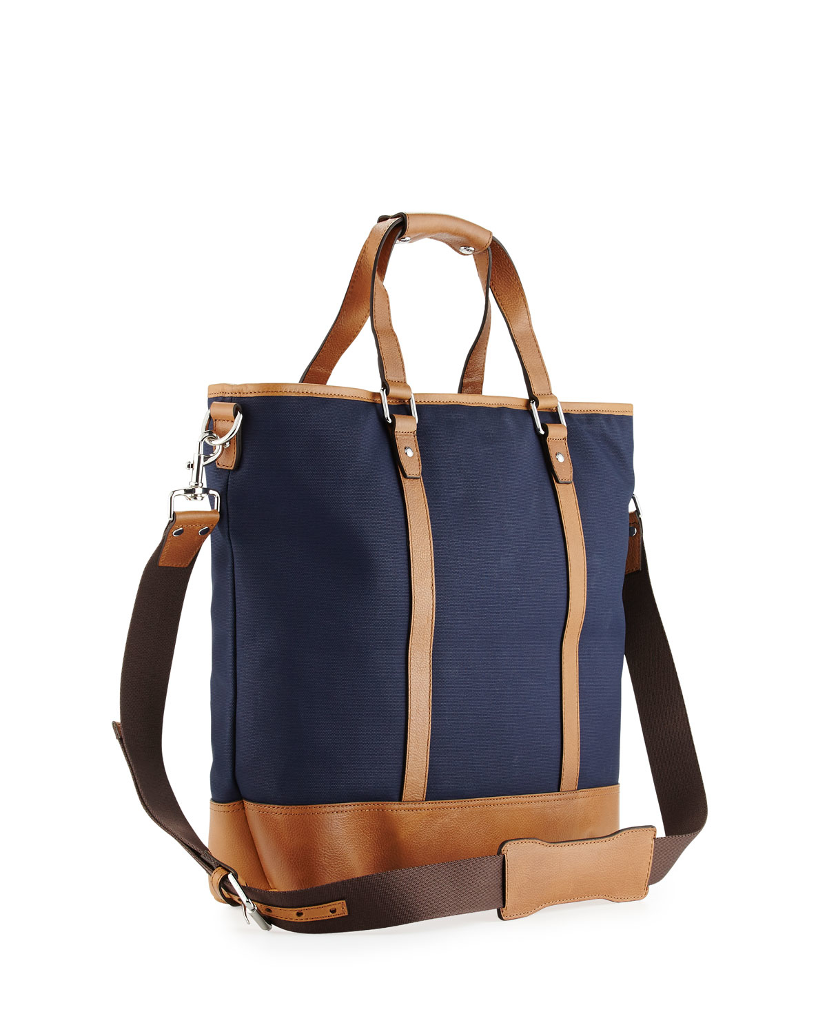 canvas handbags with leather trim