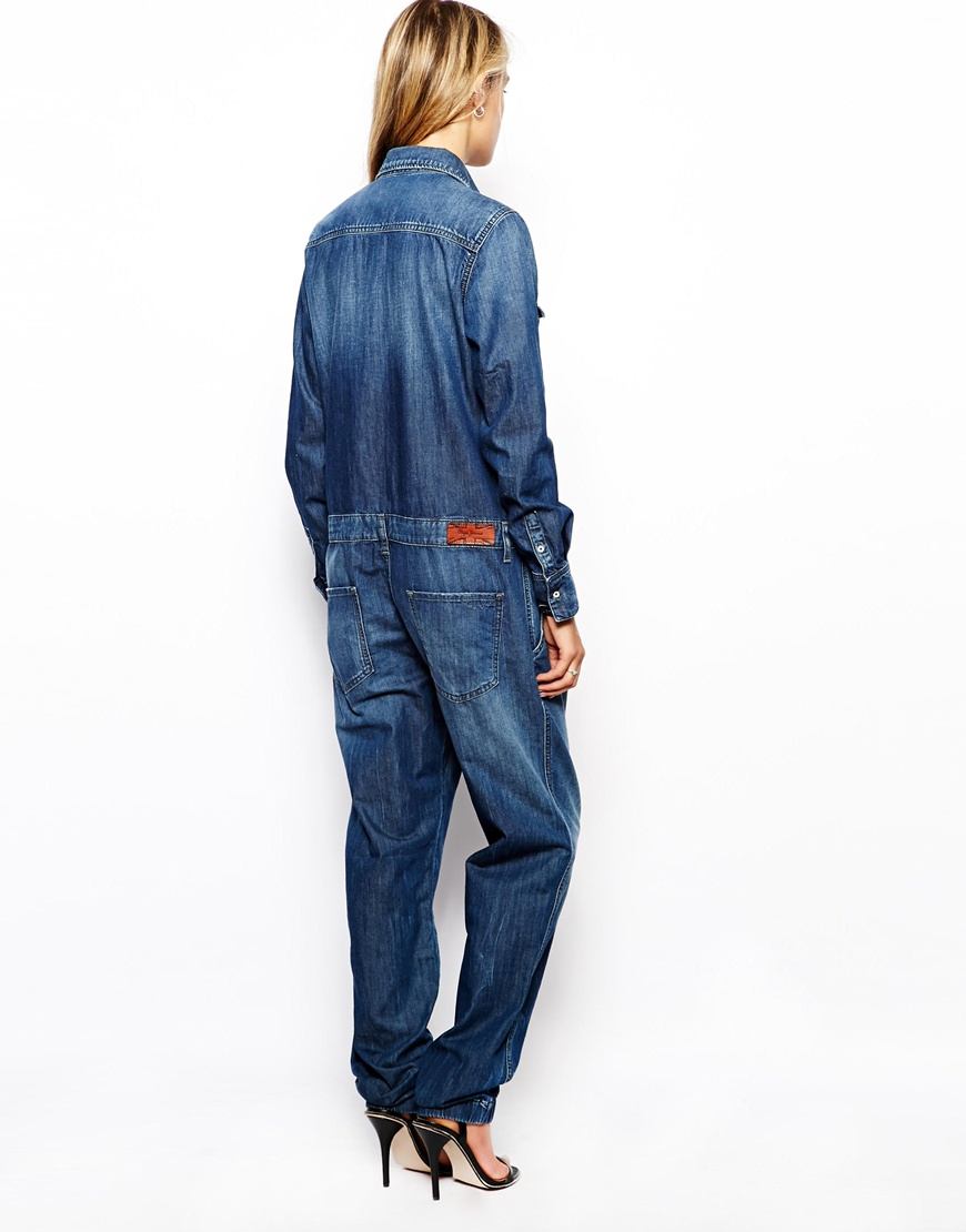 pepe jeans denim jumpsuit