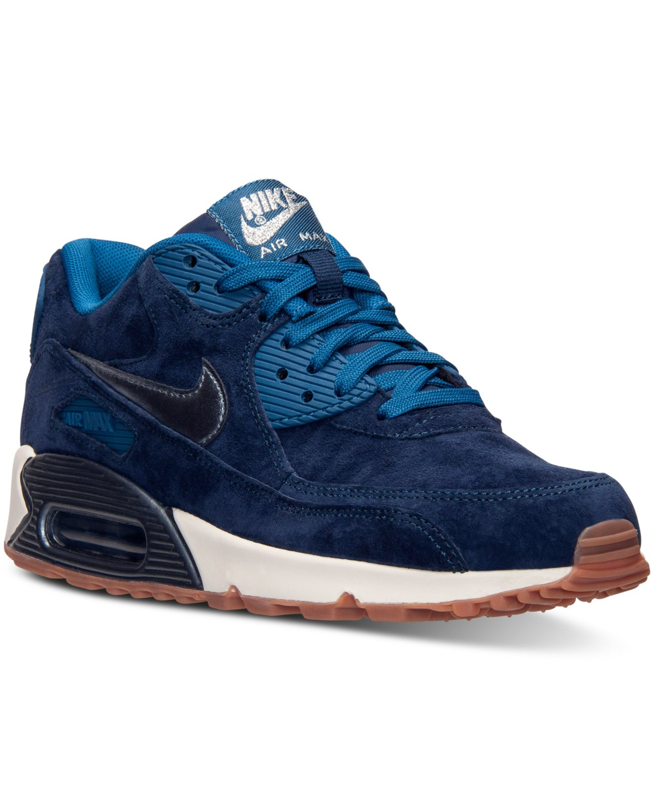 Nike Women's Air Max 90 Premium Suede Running Sneakers From Finish Line in  Blue | Lyst