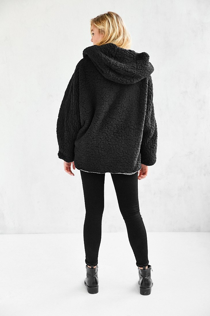 ecote fuzzy reversible jacket