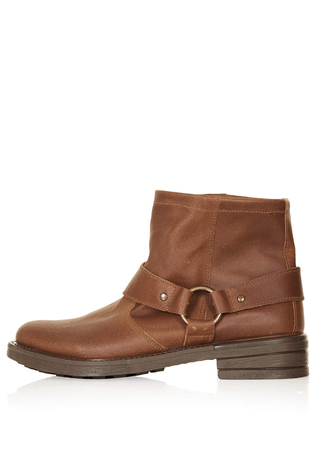 ladies biker boots brown