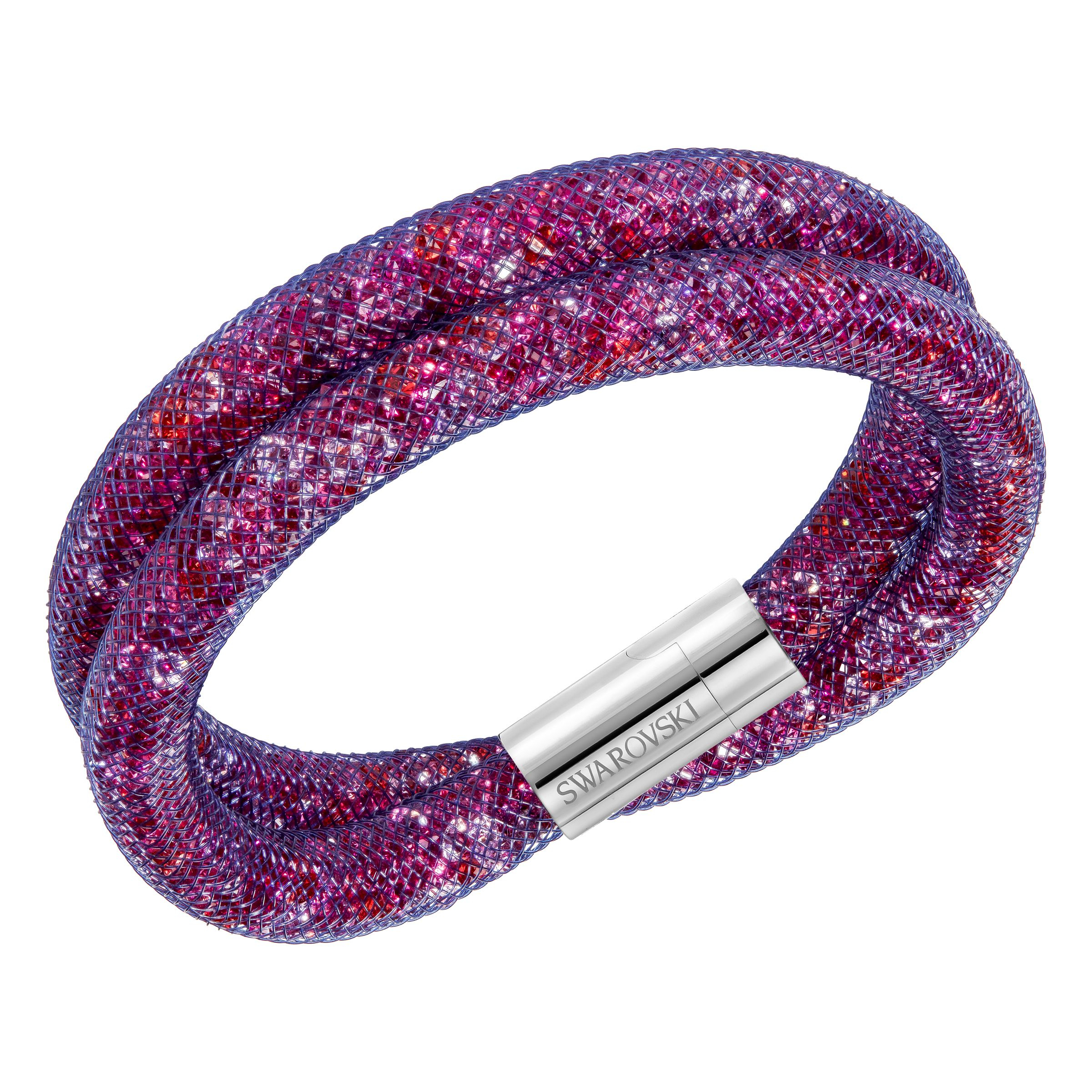 Swarovski Stardust Crystal Filled Mesh Wrap Bracelet in Purple | Lyst