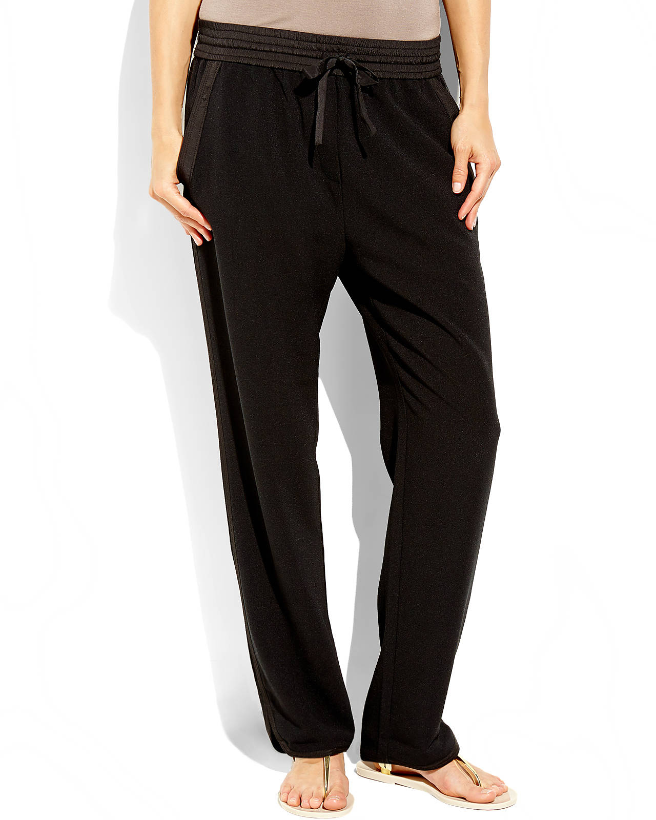 black crepe pants