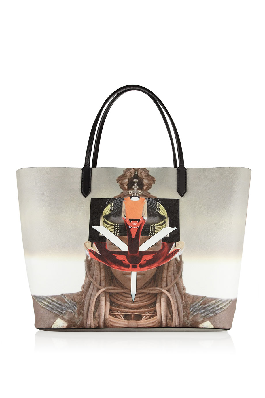 Lyst Givenchy Antigona Ping Bag In Printed Coated Canvas Black Gallery