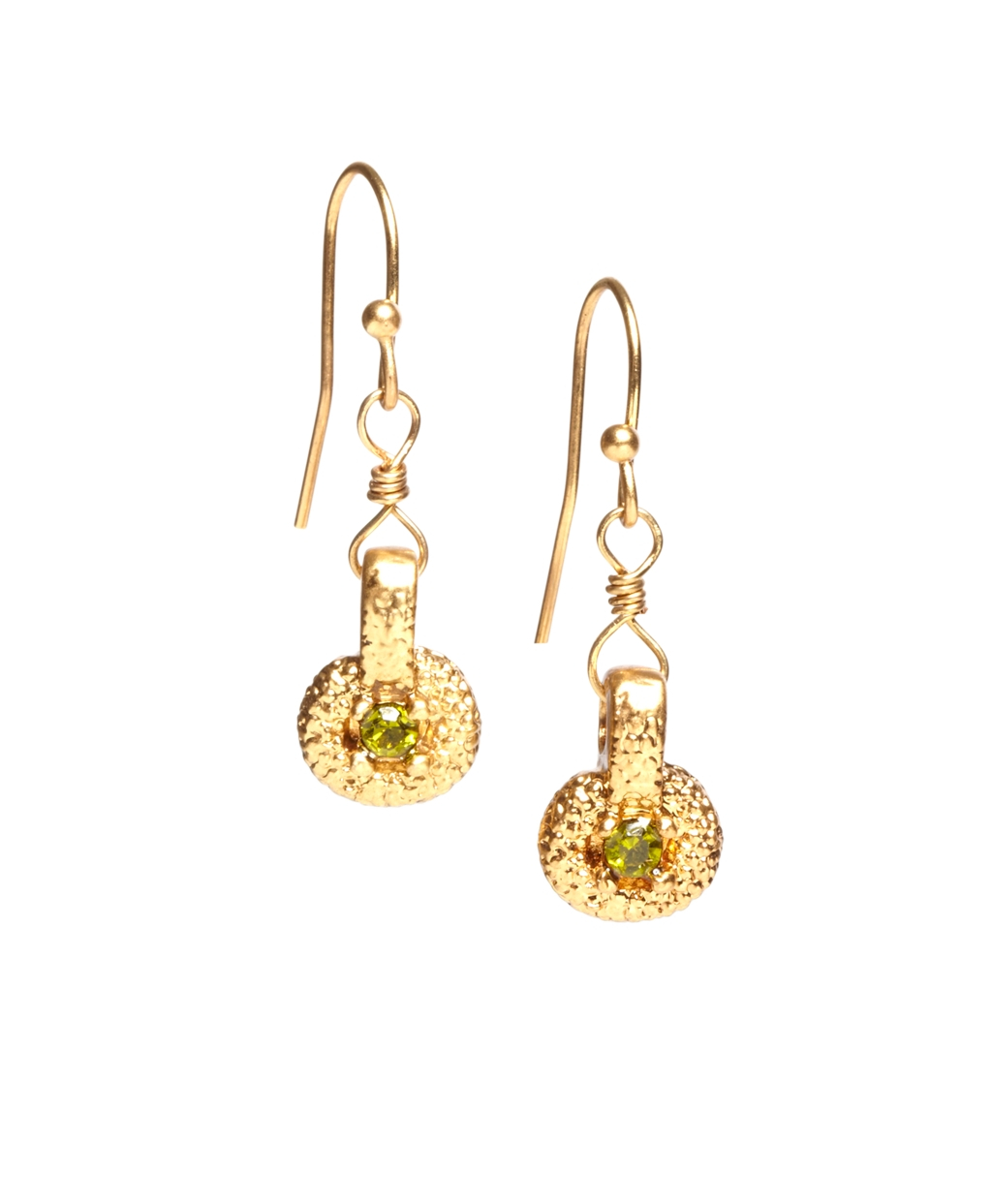 Brooks brothers Crystal Accented Gold Disc Drop Earrings in Metallic Lyst