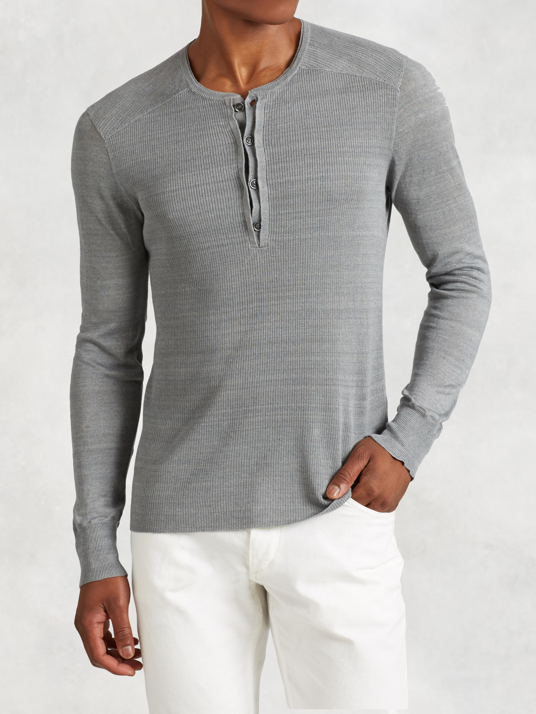 John varvatos linen henley Clearance