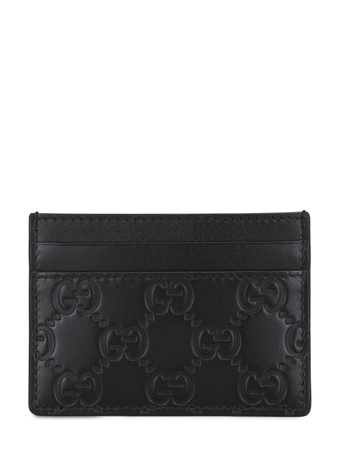 gucci embossed leather cardholder