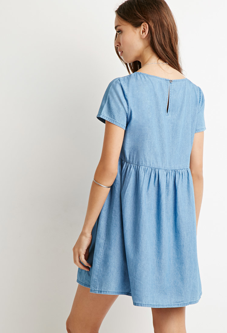 chambray babydoll dress