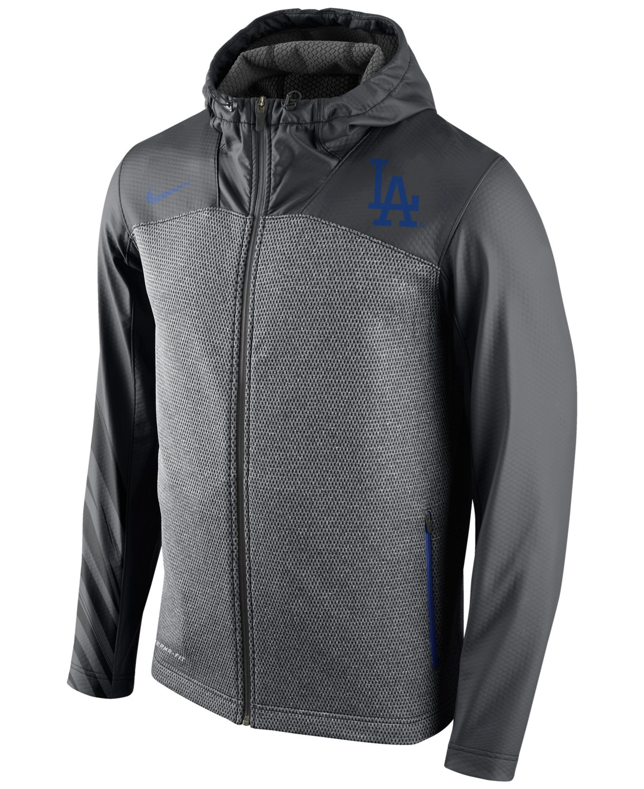 Nike Men'S Los Angeles Dodgers Speed Chain Shield Hoodie in Gray for Men - Lyst