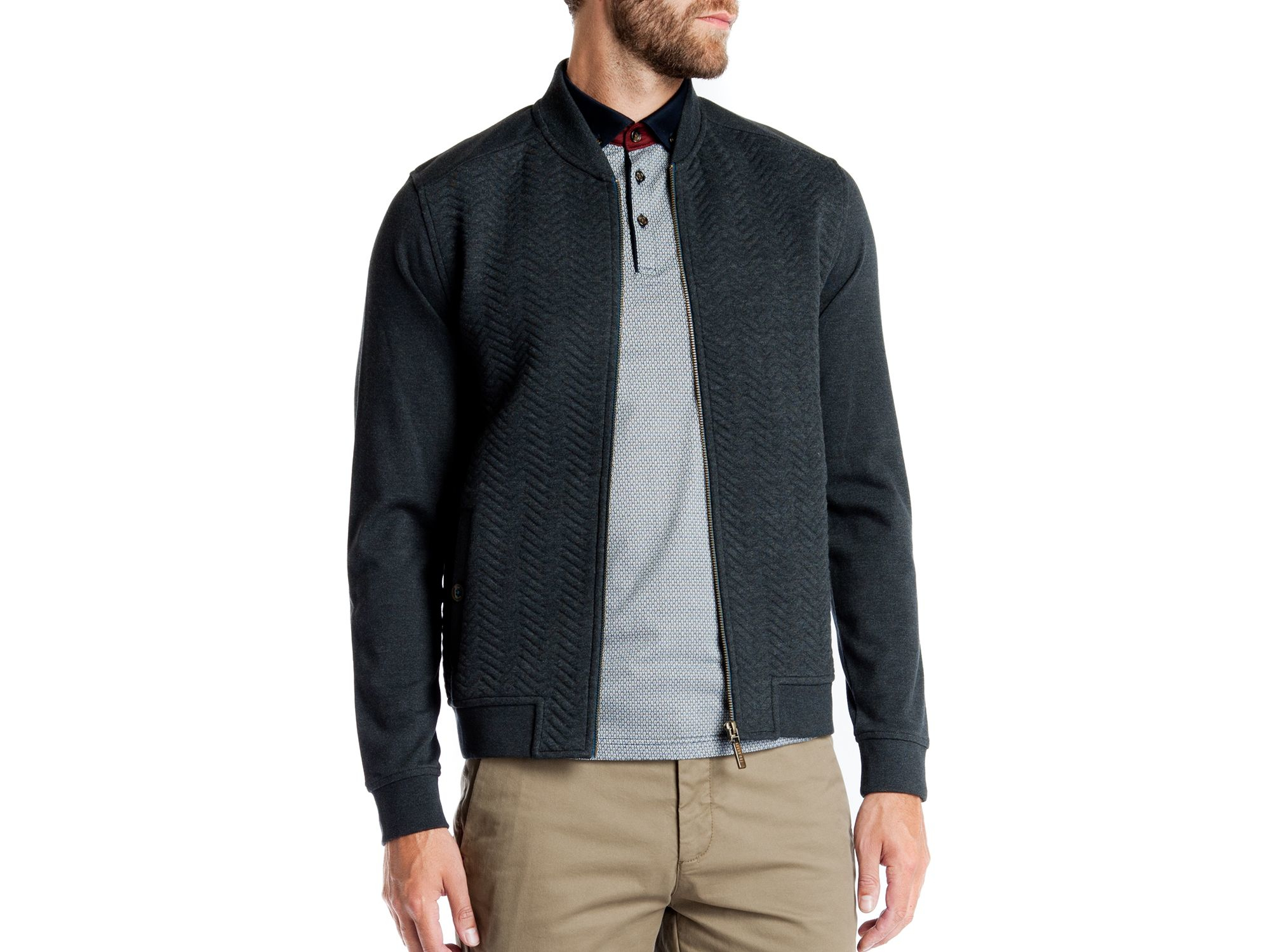 Quilted Harrington Jacket Ted Baker Online Sale, UP TO 66% OFF