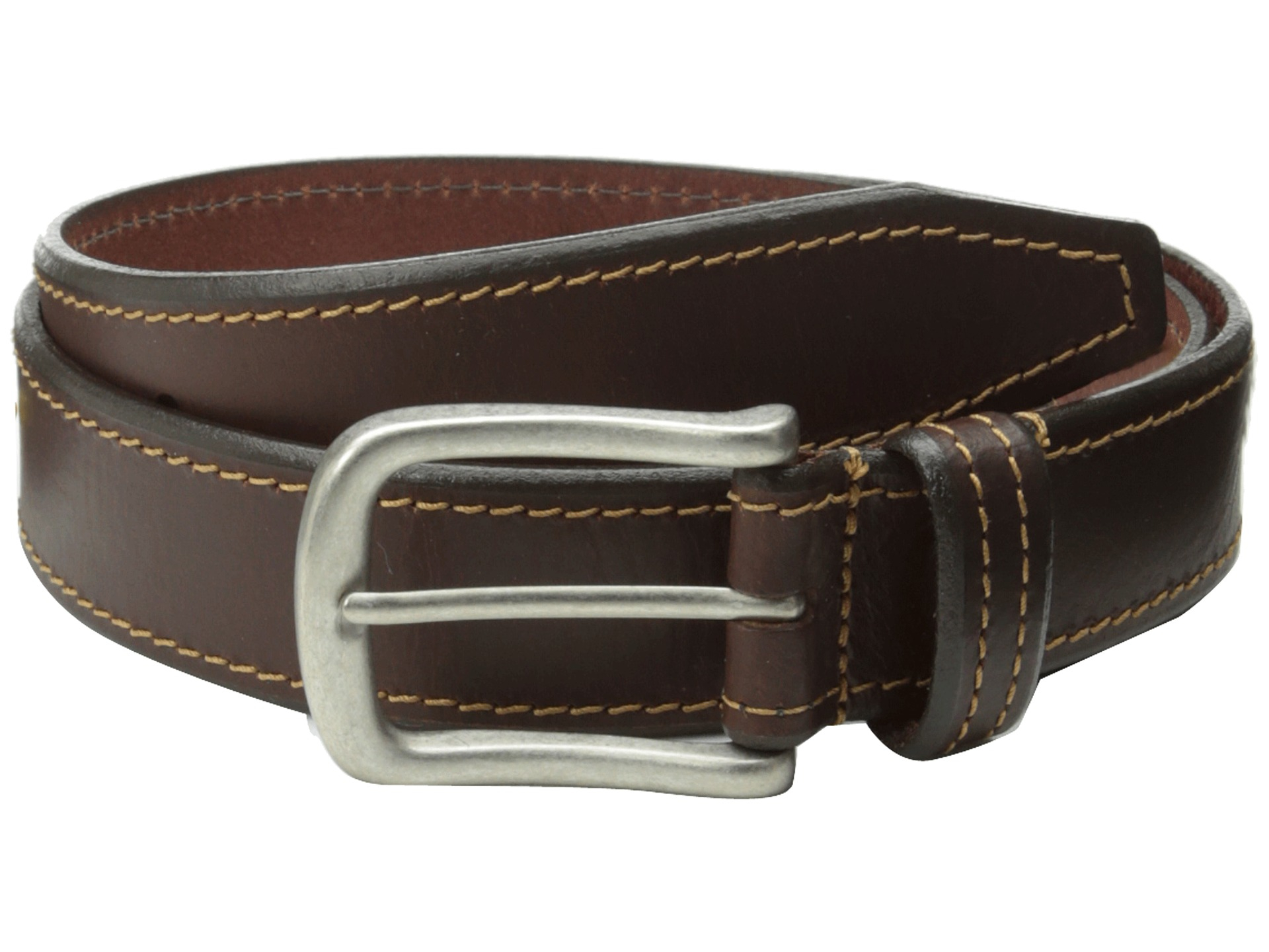 Johnston  Murphy Contrast Stitched Belt in Brown for Men | Lyst