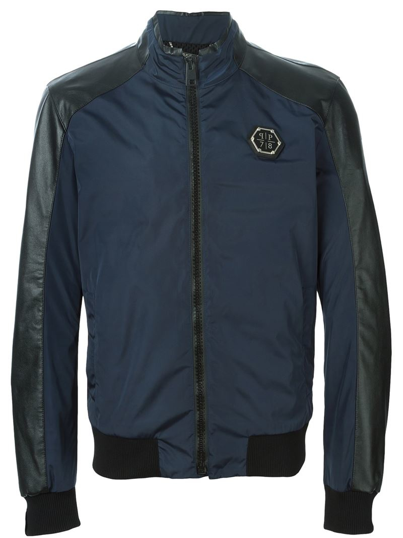 Philipp plein inavy Bomber Jacketi in Blue for Men Lyst Philipp plein inavy Bomber Jacketi in Blue for Men Lyst