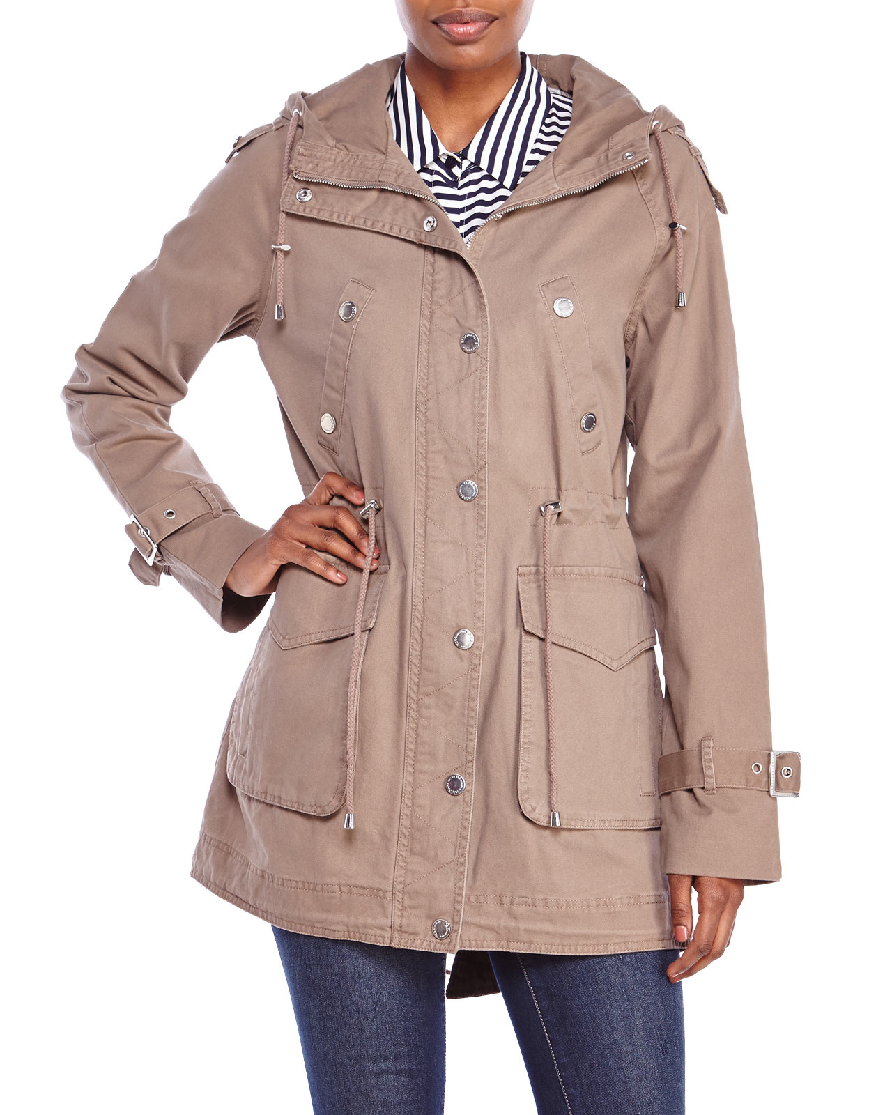 tan anorak jacket