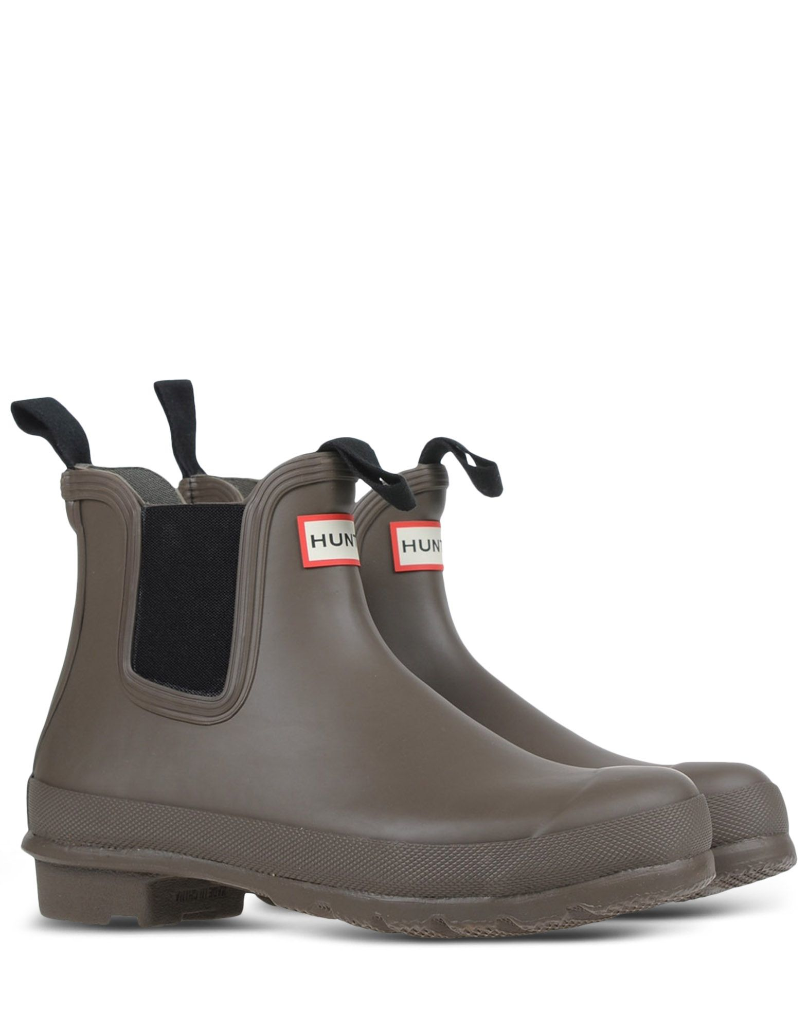 Hunter Ankle Rubber Rainboots in Brown (Dark brown) | Lyst
