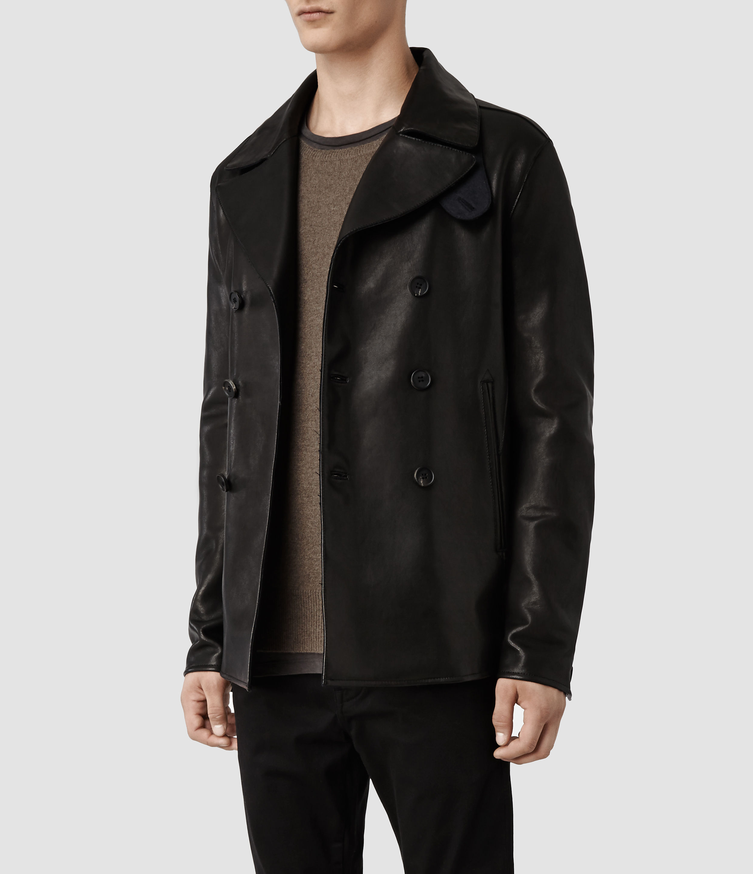 peacoat leather jacket