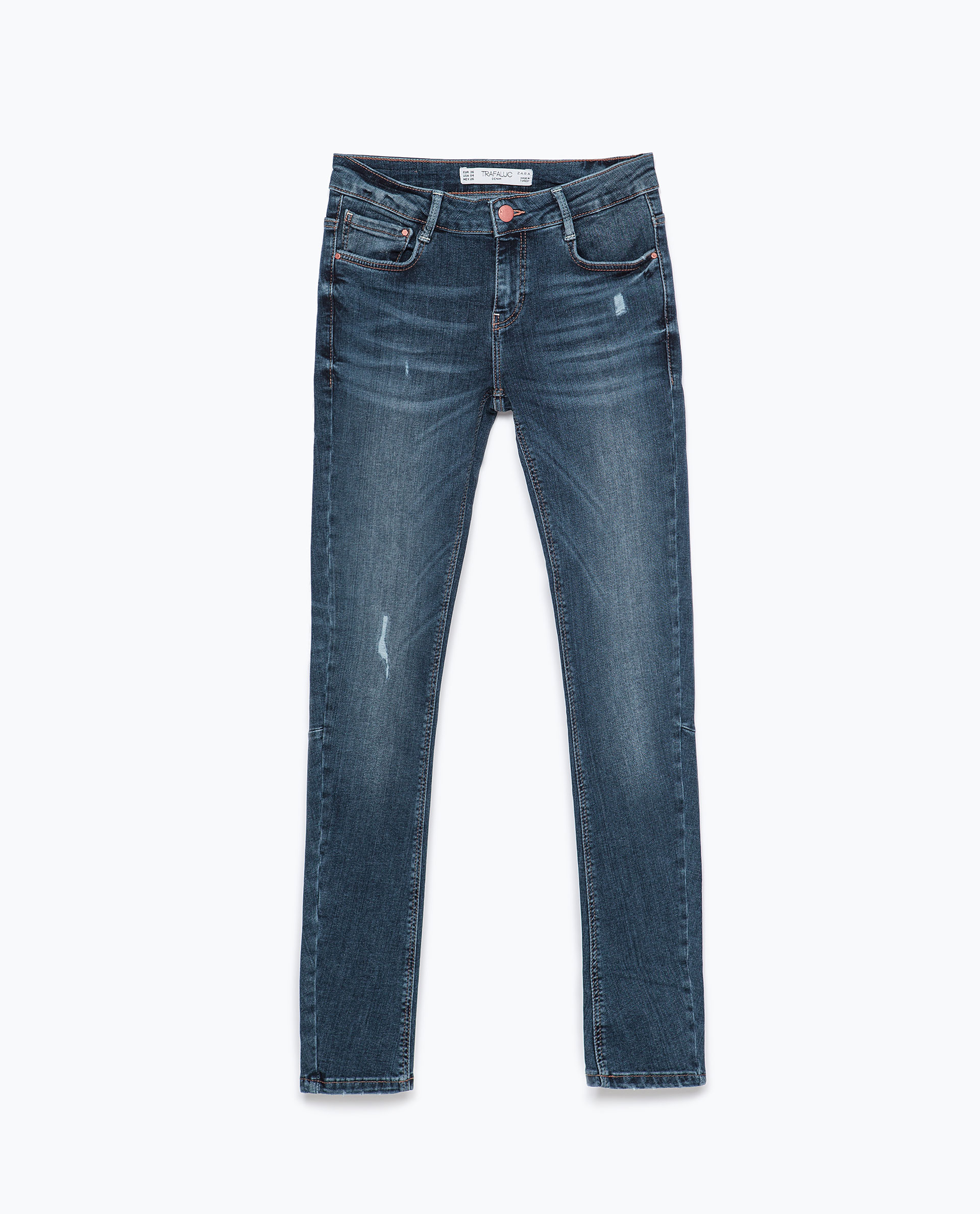 Zara Tight Fit Jeans in Blue (Navy blue) | Lyst