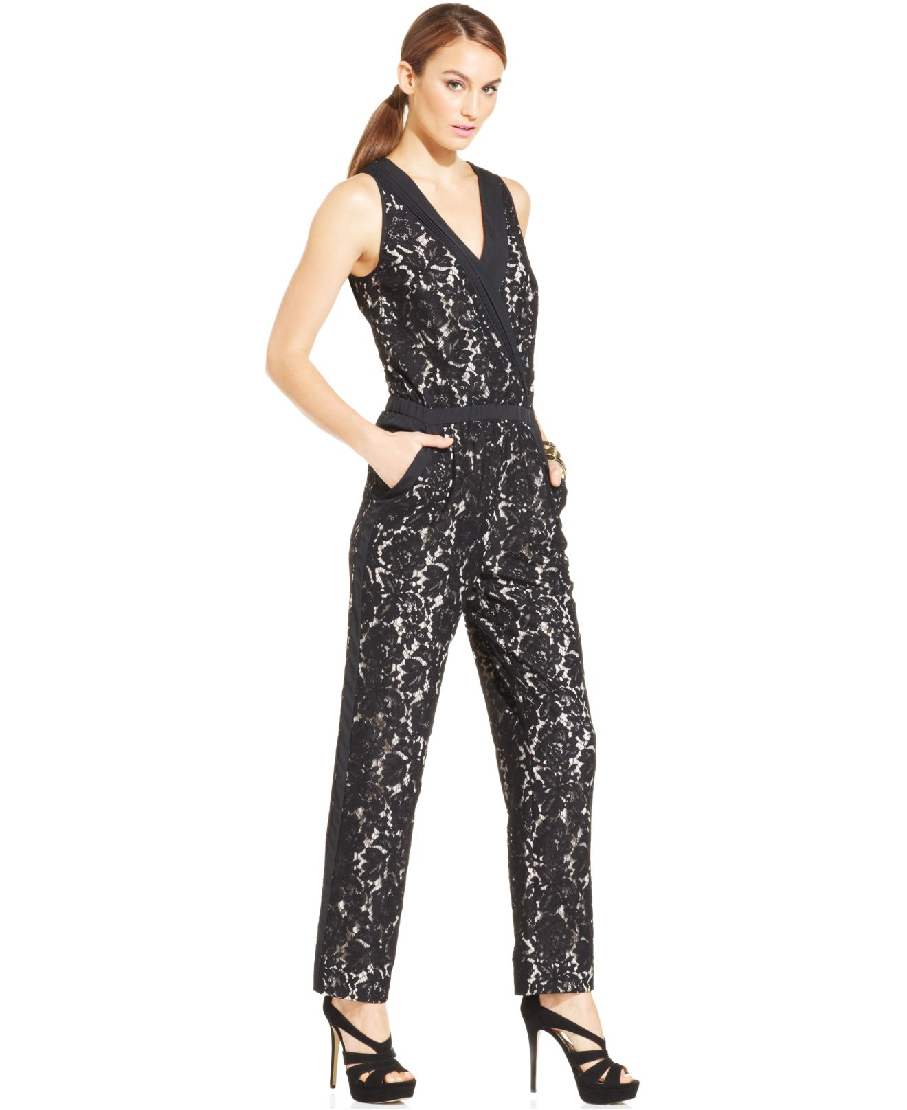 vince camuto lace jumpsuit