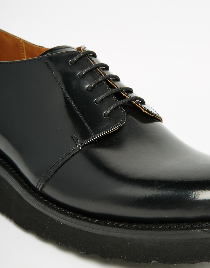 Grenson Leather Robin Derby Shoes - Black for Men - Lyst