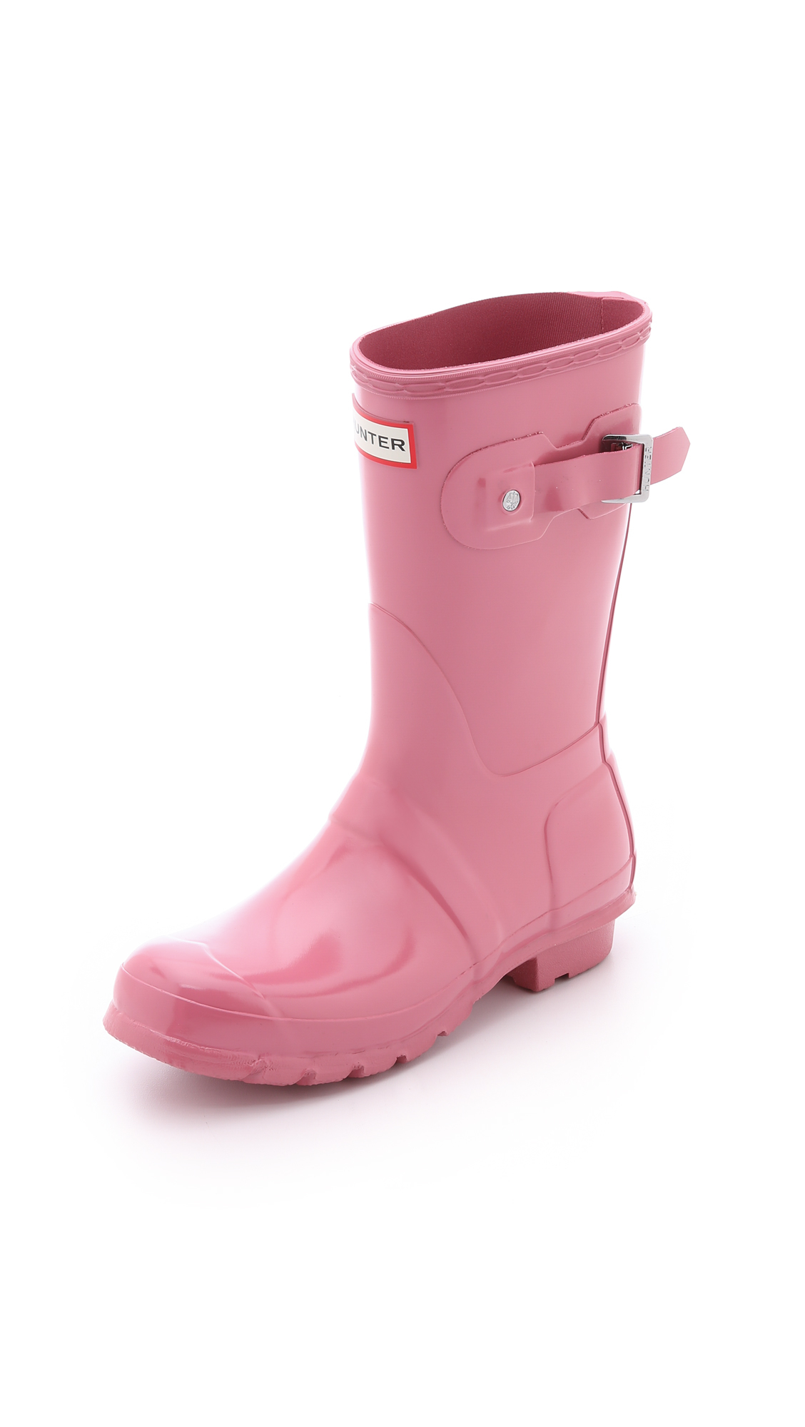 short pink rain boots