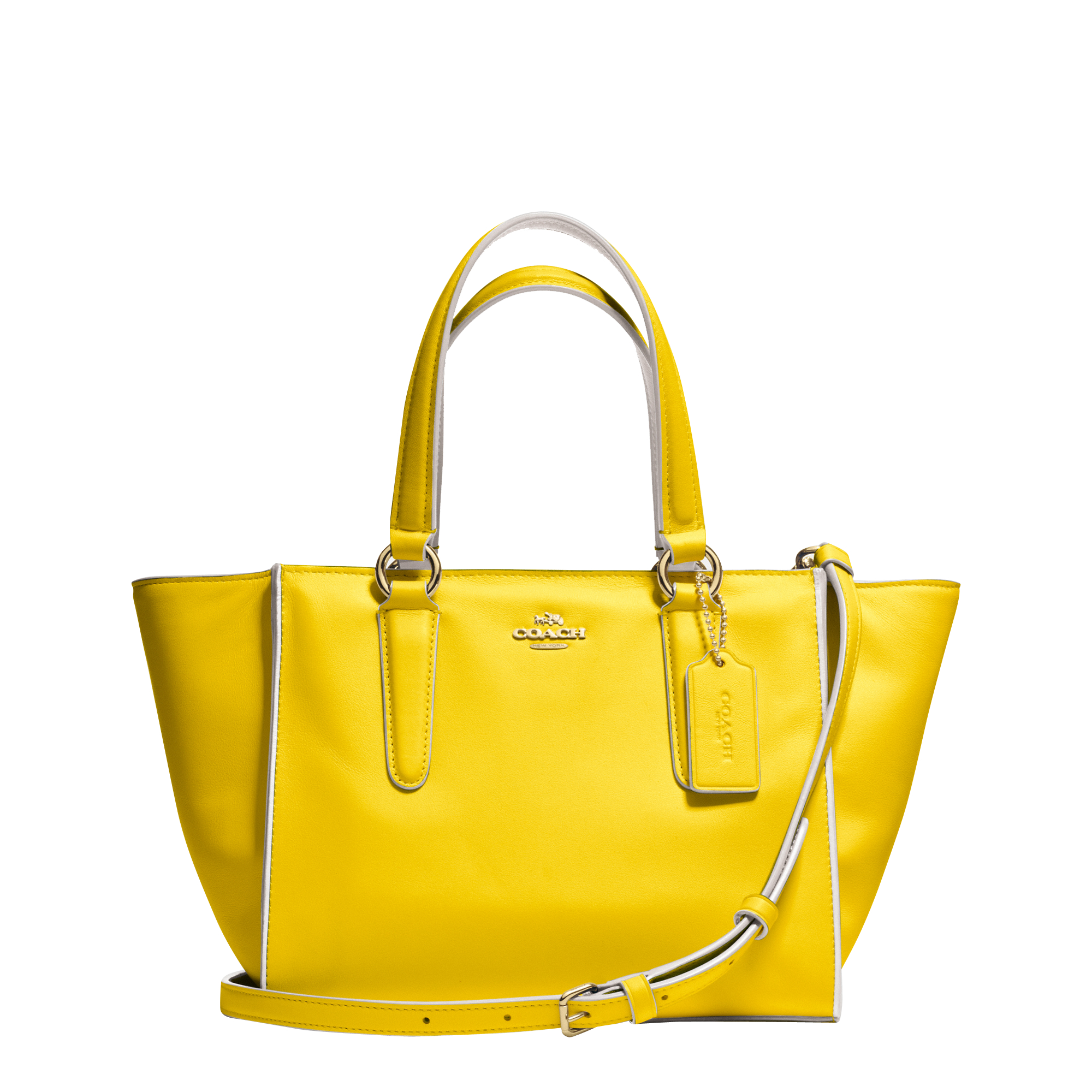 coach yellow handbag