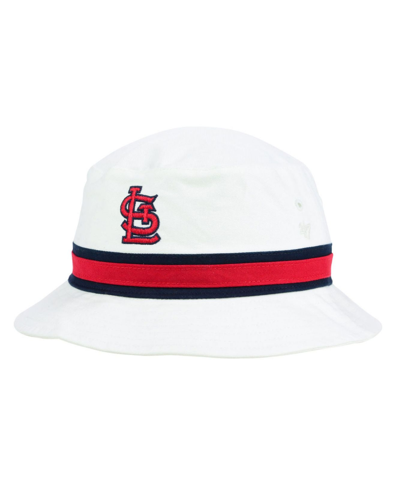 47 Brand St. Louis Cardinals Striped Bucket Hat in White | Lyst