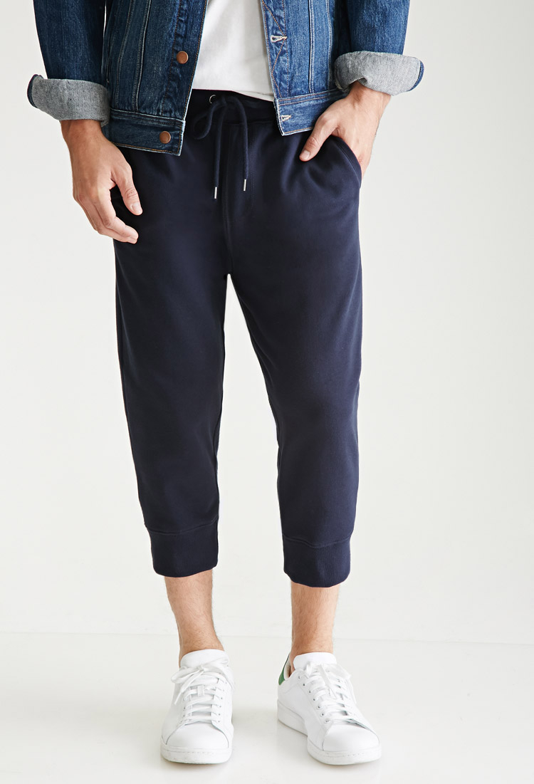Lyst Forever 21 Midcalf Drawstring Sweatpants in Blue for Men